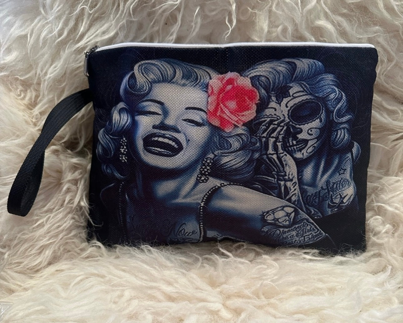 Makeup Cosmetics Bag Marilyn Monroe Smile Now Cry Later