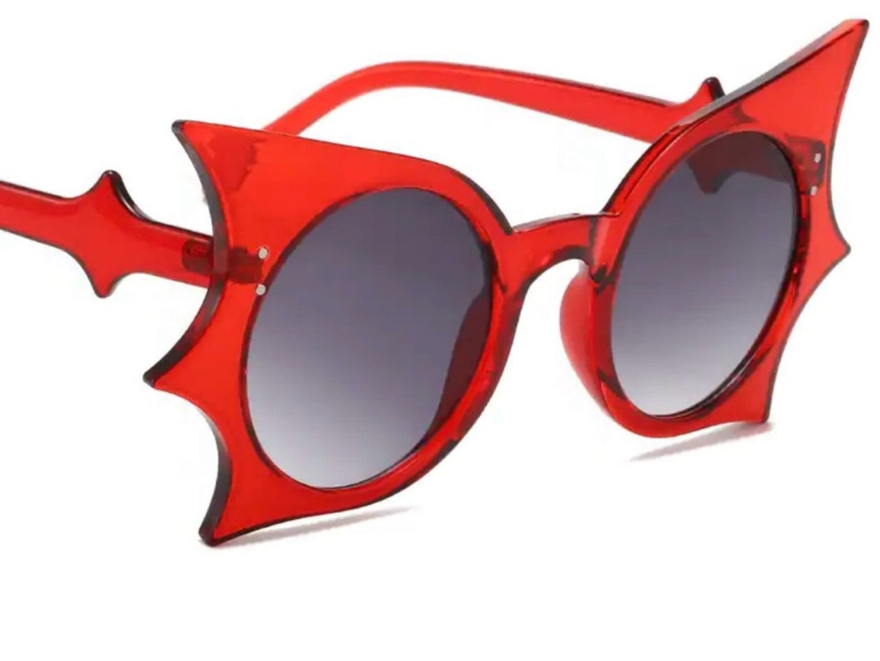 Sunglasses Bat Wing Red