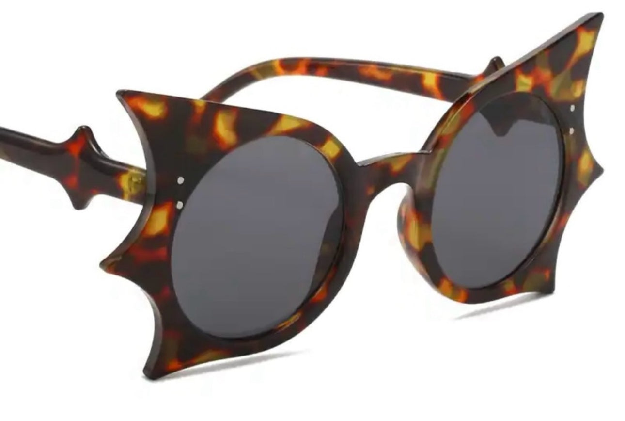 Sunglasses Bat Wing Faux Tortoise