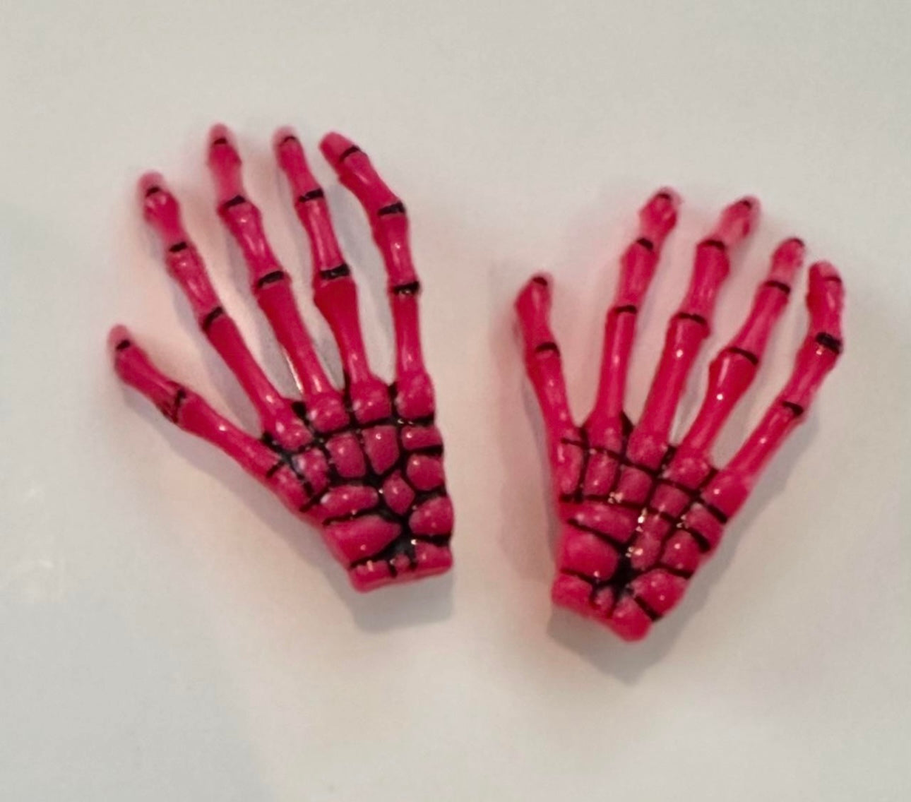 Skeleton Hand Hair Clip Barette Set