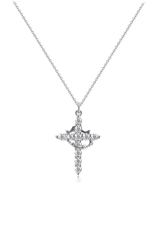 Necklace Cross & Crown
