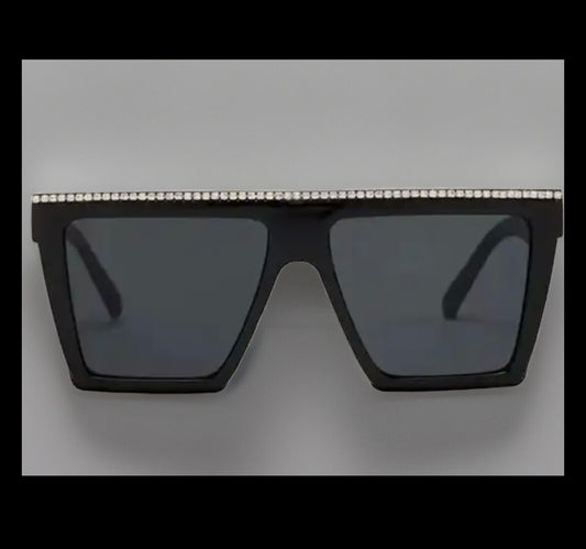 Sunglasses Rhinestone Modern Square