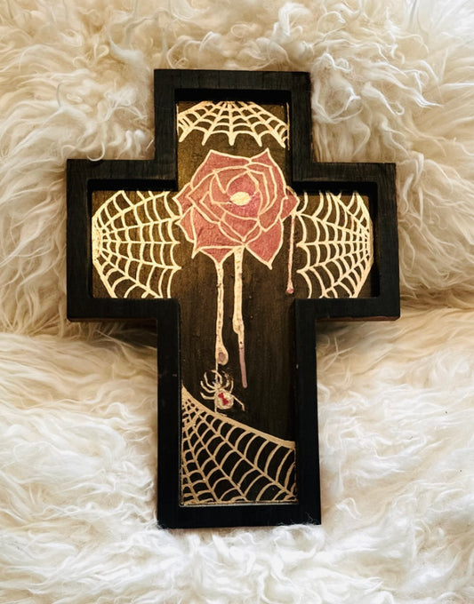 Sacred Heart Cross Wall Hanging Decor