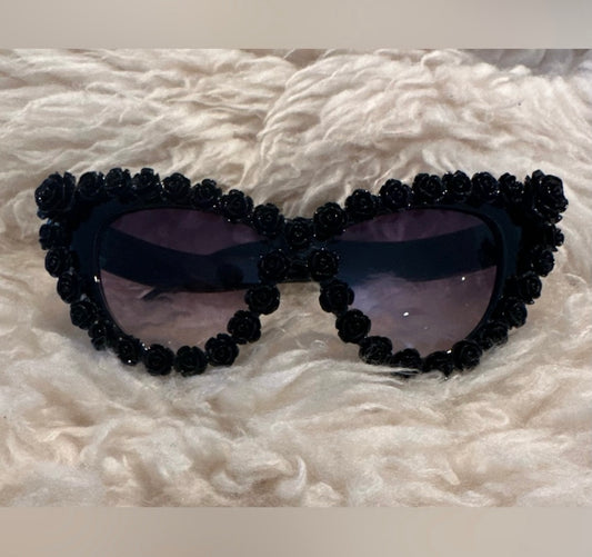 Sunglasses Baroque Black Rose Cateye