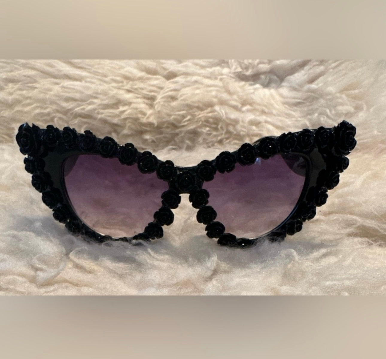 Sunglasses Baroque Black Rose Cateye