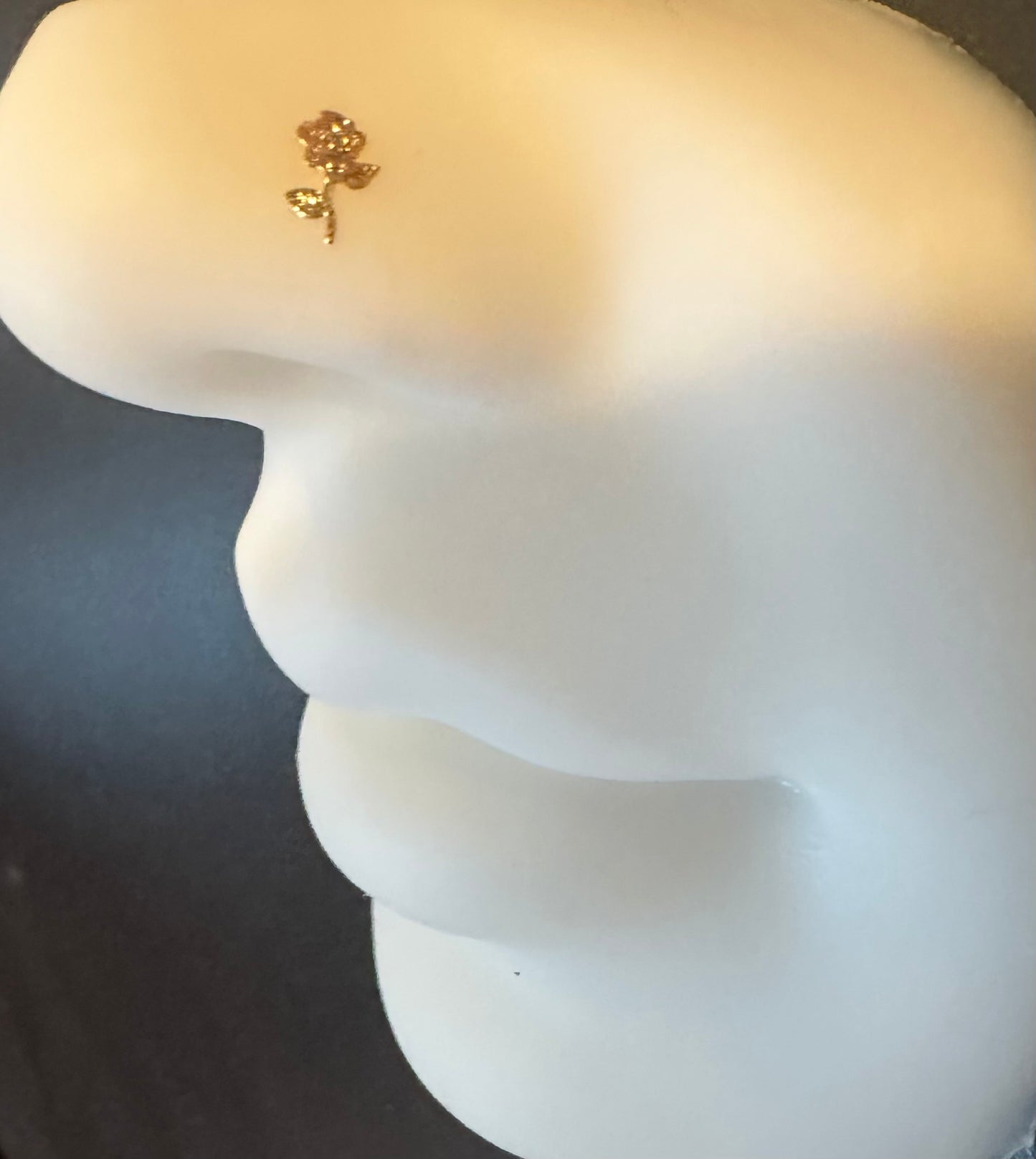 Nose Stud Bone Rose Bud Stem New