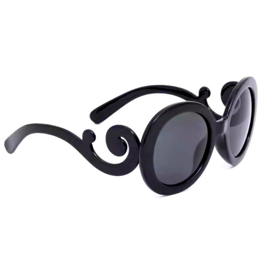 Sunglasses Retro Swirl Oversized Round New