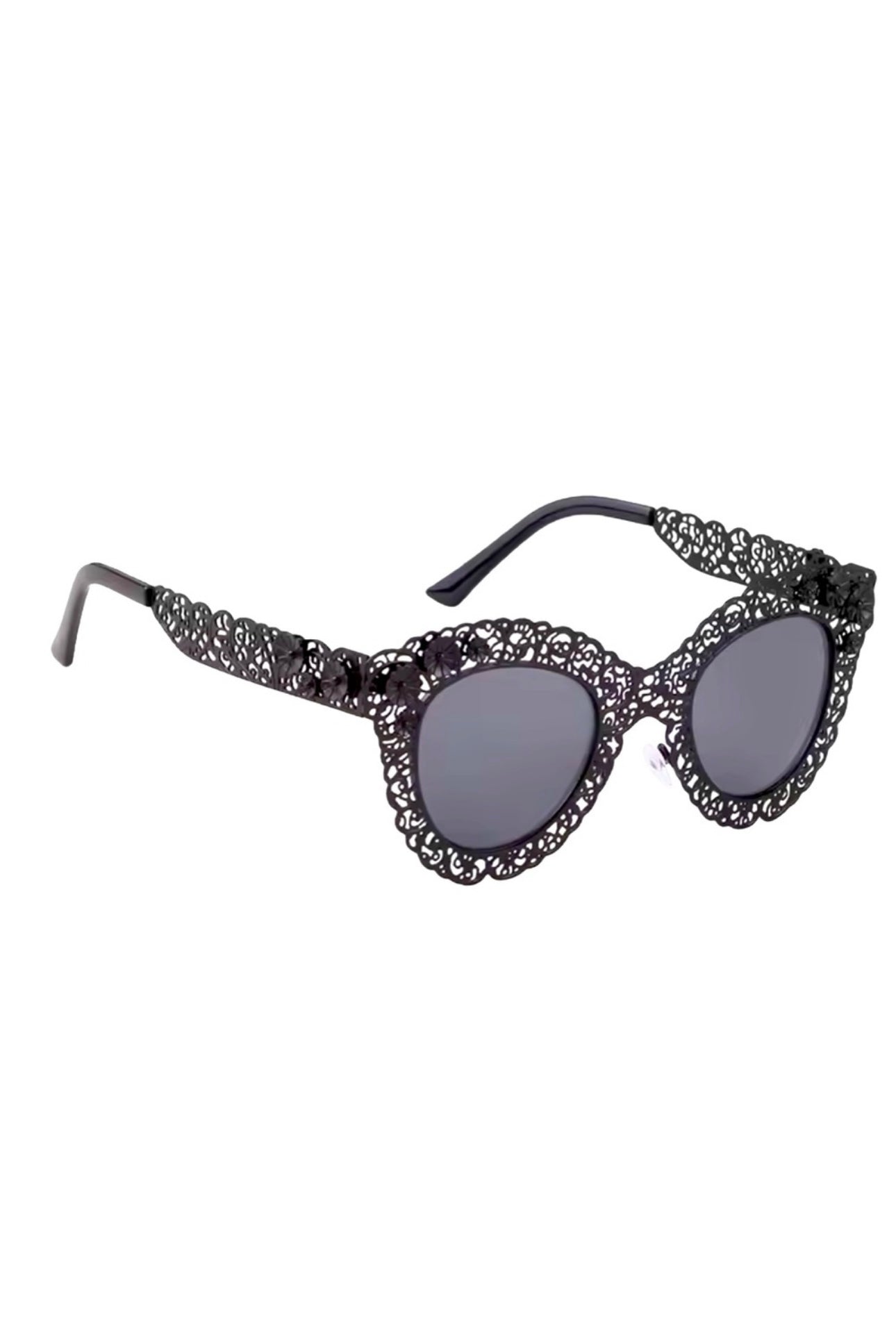 Sunglasses Baroque Floral Filigree Metal