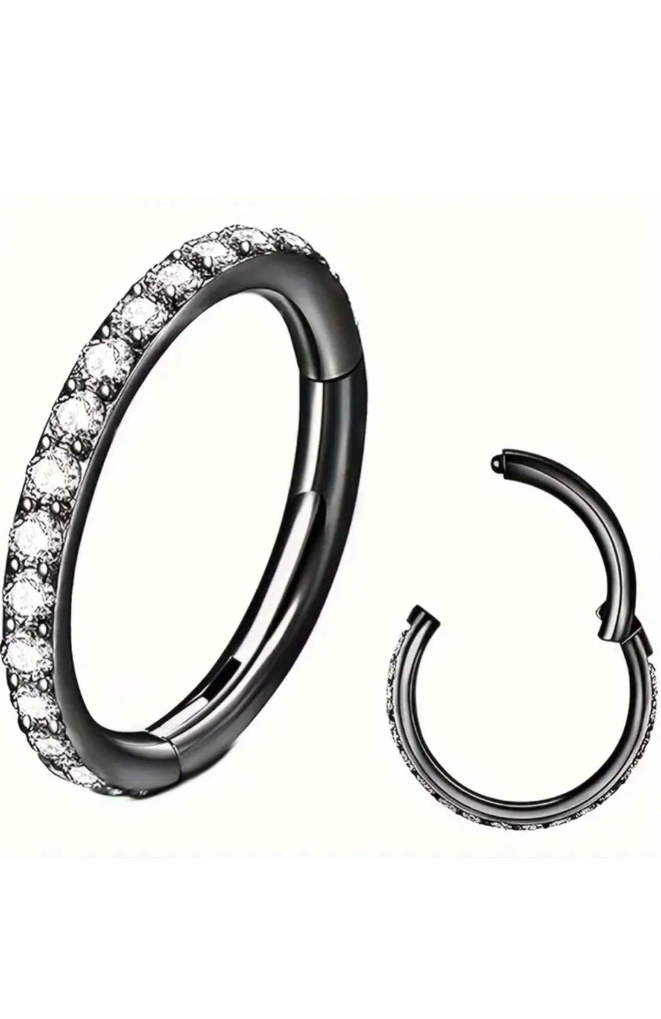 Nose Ring Earring Seamless Clicker Hoop Bling Jewelry