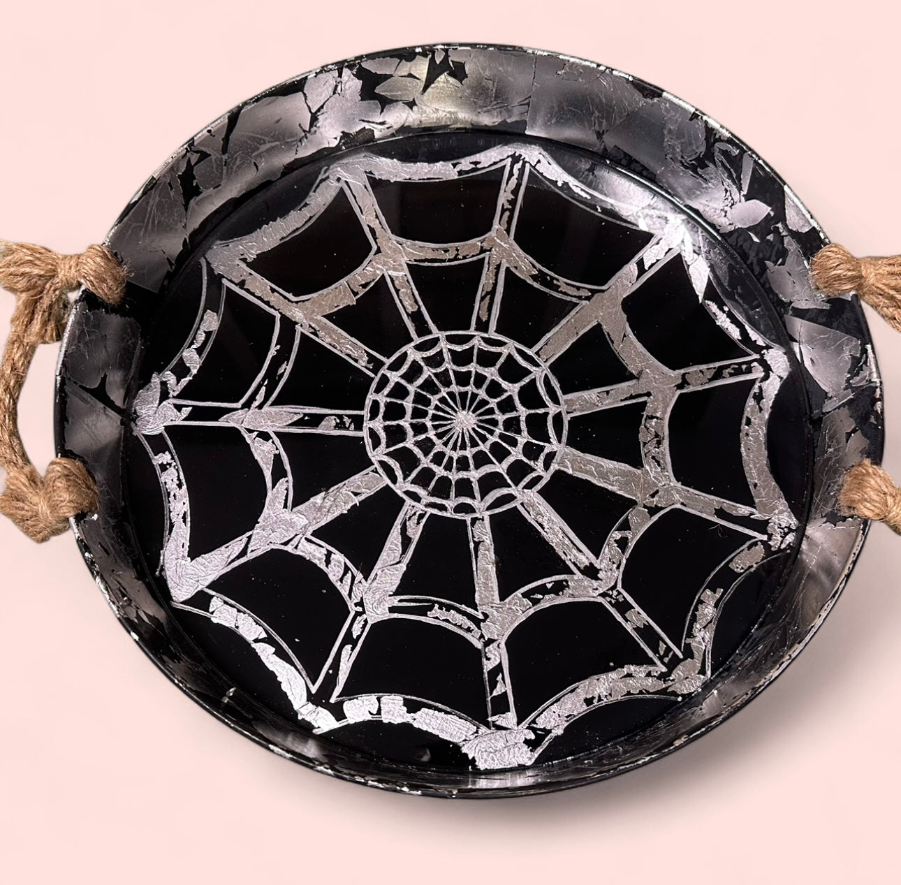 Spiderwebs Resin Art Decor Tray