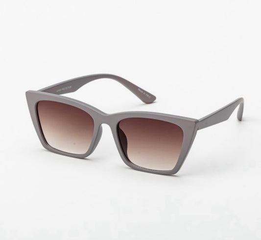 Sunglasses Grey Square Cateye Retro