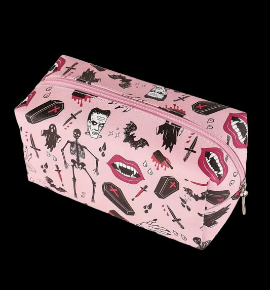 Makeup Cosmetics Bag Spooky Dracula