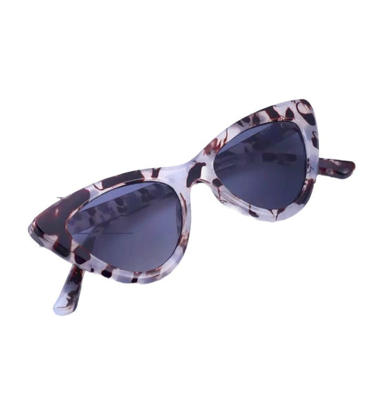 Sunglasses Retro Cateye Snow Leopard