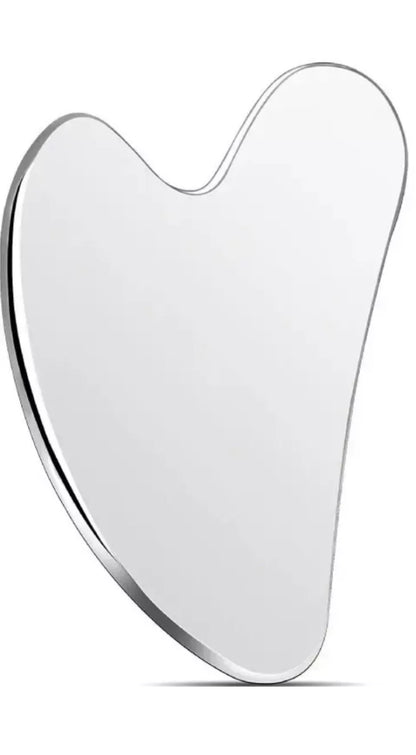 Gua Sha Stone Stainless Steel Face Massager Sculpting Lymphatic Tool