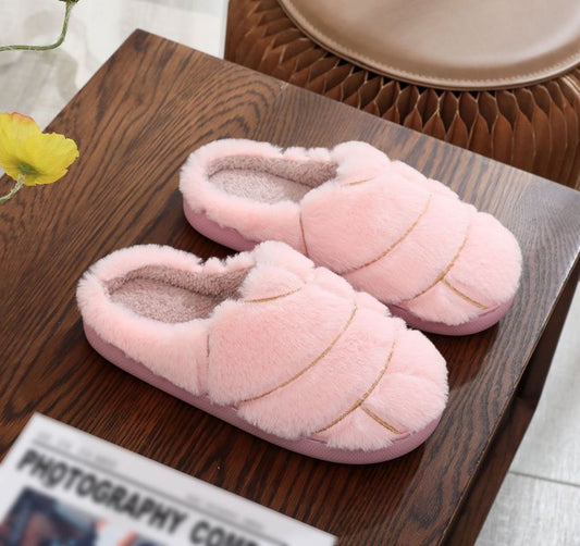 Slippers Pink Faux Fur