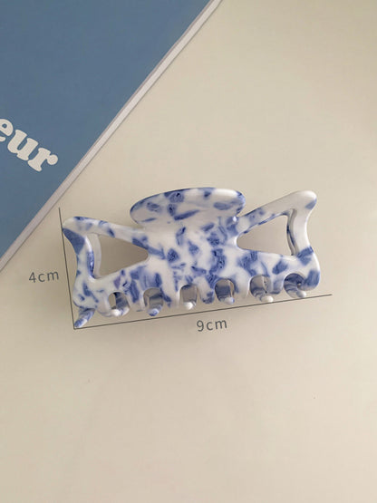 Vintage Porcelain Pattern Hair Clips