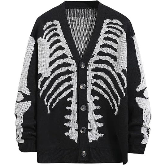 women's jacquard halloween knitted cardigan