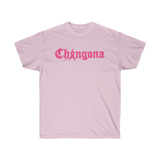 Breast Cancer Pink Ribbon Chingona Awareness Support Tshirt