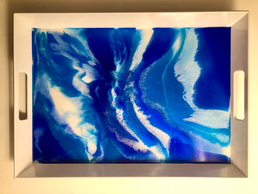 Beach Vibes Resin Serving Decor Tray