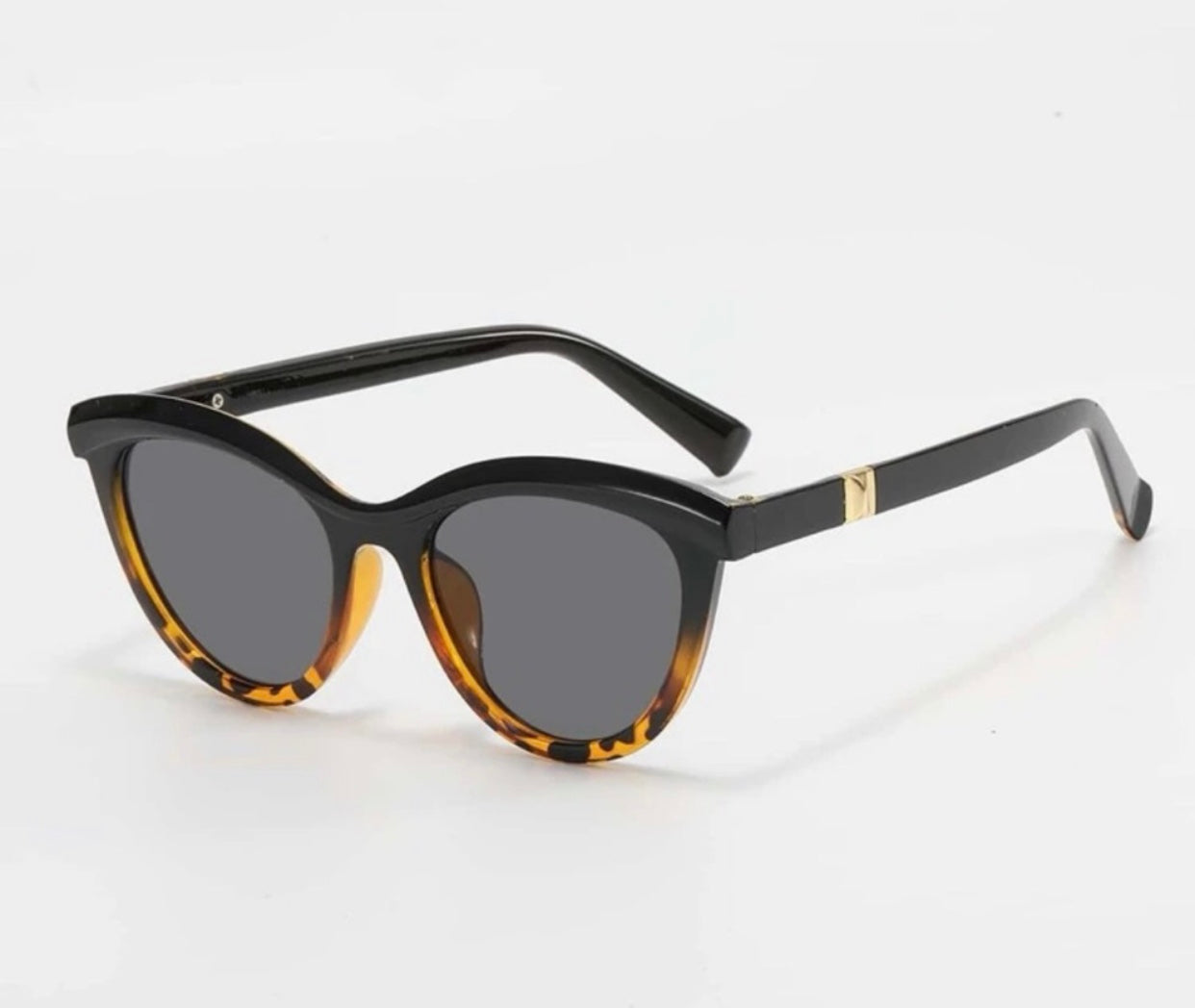 Retro Flare Cateye Leopard Ombré Sunglasses