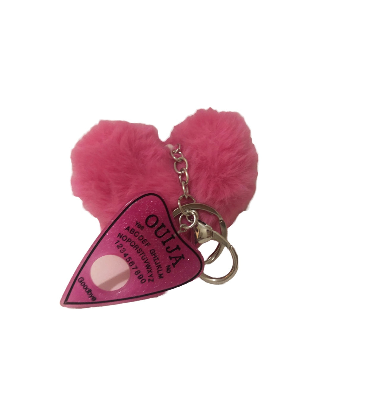 Hot Pink Furry Heart Ouija Board Safety Keychain Stabber 🎃👻💀